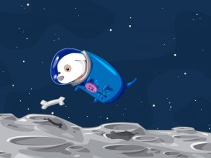 Обои для рабочего стола: Space doggy