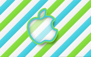 Обои для рабочего стола: Полосатый Apple