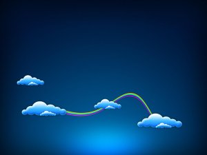 Обои для рабочего стола: Облака на нитке