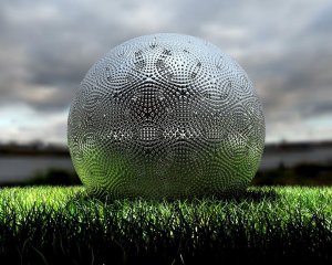 Обои для рабочего стола: Стальная сфера 