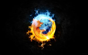 Обои для рабочего стола: Стихийный FireFox