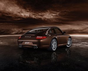 Обои для рабочего стола: Porsche на берегу