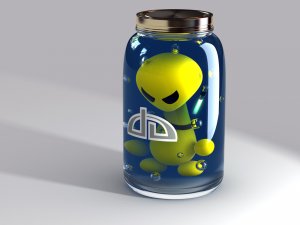 Обои для рабочего стола: Зеленый человечек