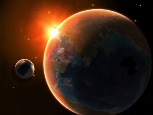 Обои для рабочего стола: Из-за горизонта план...
