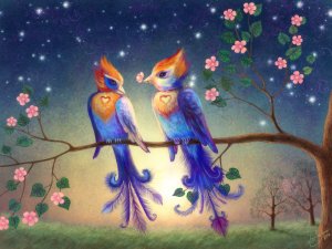 Обои для рабочего стола: Райские птицы