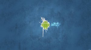 Обои для рабочего стола: android на стене