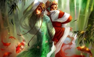 Обои для рабочего стола: Подводные красотки