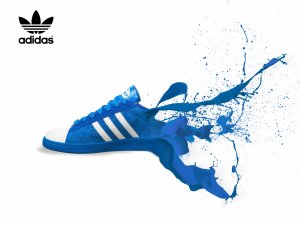 Обои для рабочего стола: Яркий всплеск adidas