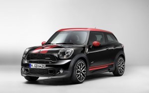 Обои для рабочего стола: Mini черный с красны...