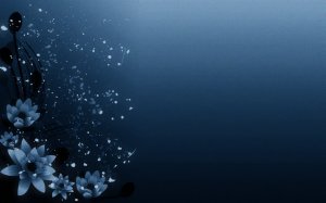 Обои для рабочего стола: Роспись на синем