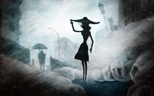 Обои для рабочего стола: Одинокая леди