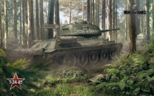 Обои для рабочего стола: Т-34-85 (на Берлин)