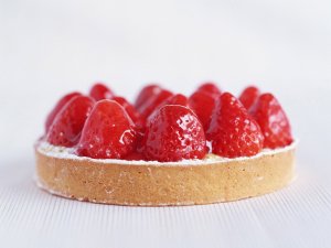 Обои для рабочего стола: Клубничный бутерброд