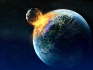 Обои для рабочего стола: Земля и Луна