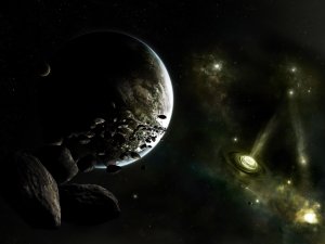 Обои для рабочего стола: Скопление астероидов