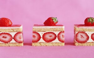 Обои для рабочего стола: Клубничный десерт