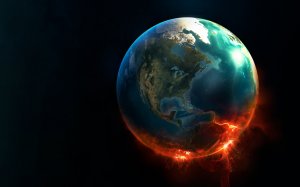 Обои для рабочего стола: Взрывающаяся планета