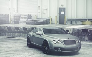 Обои для рабочего стола: Bentley у крыльца