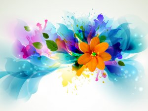 Обои для рабочего стола: Нарисованный цветной...