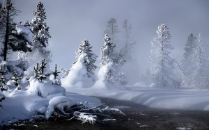 Обои для рабочего стола: Снеговые кручи