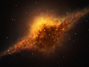 Обои для рабочего стола: Желтая туманность