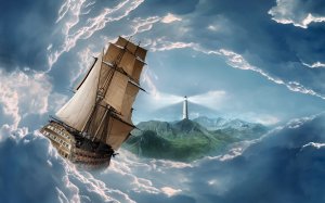 Обои для рабочего стола: Между небом и морем
