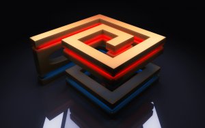 Обои для рабочего стола: 3d-зигзаг