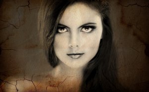 Обои для рабочего стола: Старый портрет девуш...