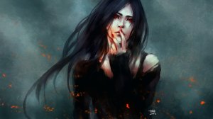 Обои для рабочего стола: Грустный вампир