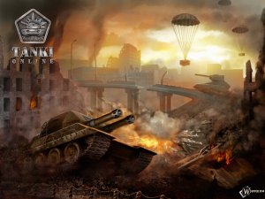 Обои для рабочего стола: Танк в городе
