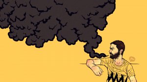 Обои для рабочего стола: Дым от бороды