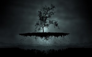 Обои для рабочего стола: Левитирующее  дерево