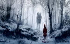 Обои для рабочего стола: Красная шапочка и во...