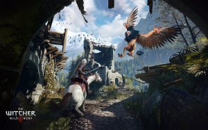 Обои для рабочего стола: The Witcher: крылаты...