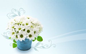 Обои для рабочего стола: Нарисованный букет