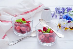 Обои для рабочего стола: Малина на десерт