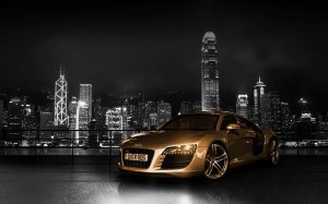 Обои для рабочего стола: Gold Audi