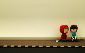 Обои для рабочего стола: Игры на полу
