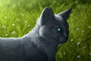 Обои для рабочего стола: Нарисованный кот