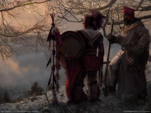 Обои для рабочего стола: Общение с индейцами