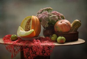 Обои для рабочего стола: Натюрморт с тыквами