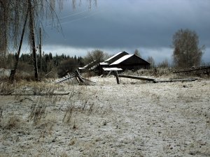 Обои для рабочего стола: Зима на крышах