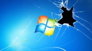 Обои для рабочего стола: Разбитый Windows