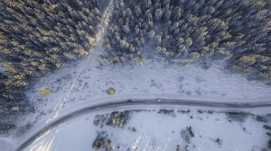 Обои для рабочего стола: Эрофотосъемка снежно...