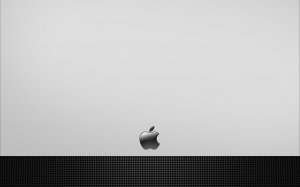 Обои для рабочего стола: Черно-белый фон Appl...