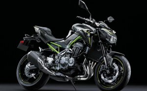 Черно-зеленый Kawasaki  - скачать обои на рабочий стол